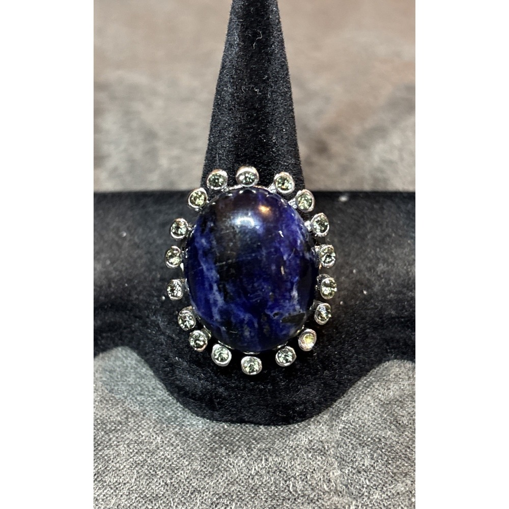 Blue Cabochon Ring Size 10